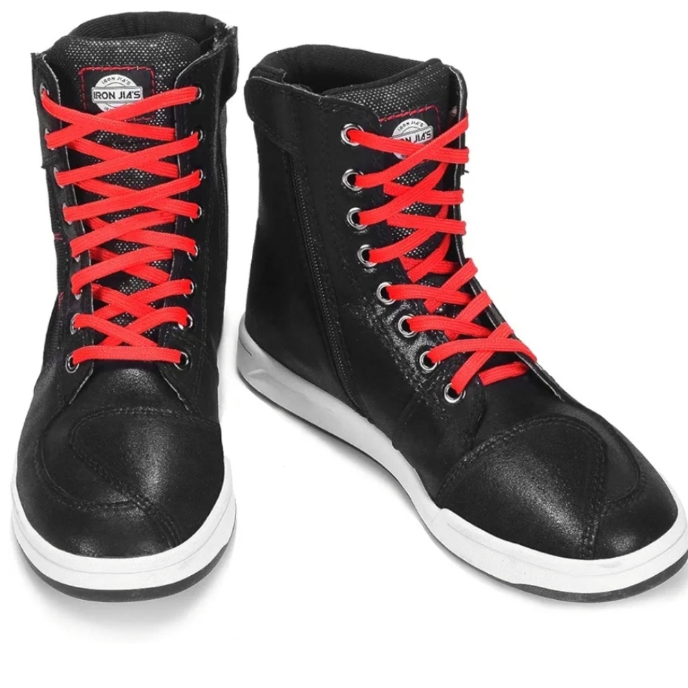 IRON JIA'S Men's Motorcycle Boots Breathable Ankle Protective Gear Anti-Slip